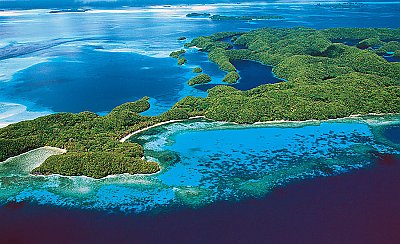 Aerial view of tropical islands - thumbnail