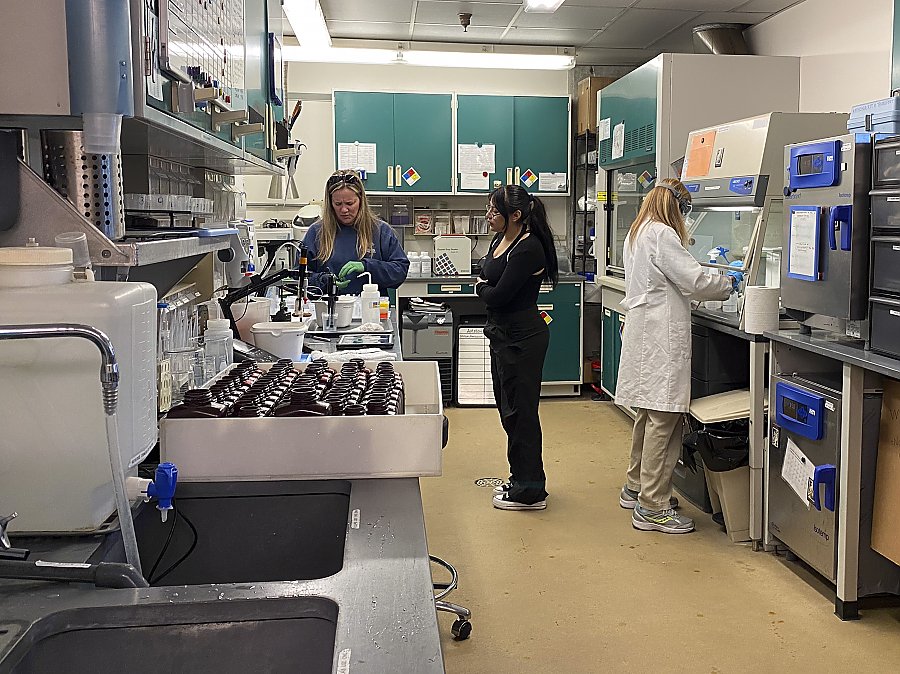 Natalie_Garcia_watching_Michelle_Zentgraf_working_in_the_water_quality_lab.jpg