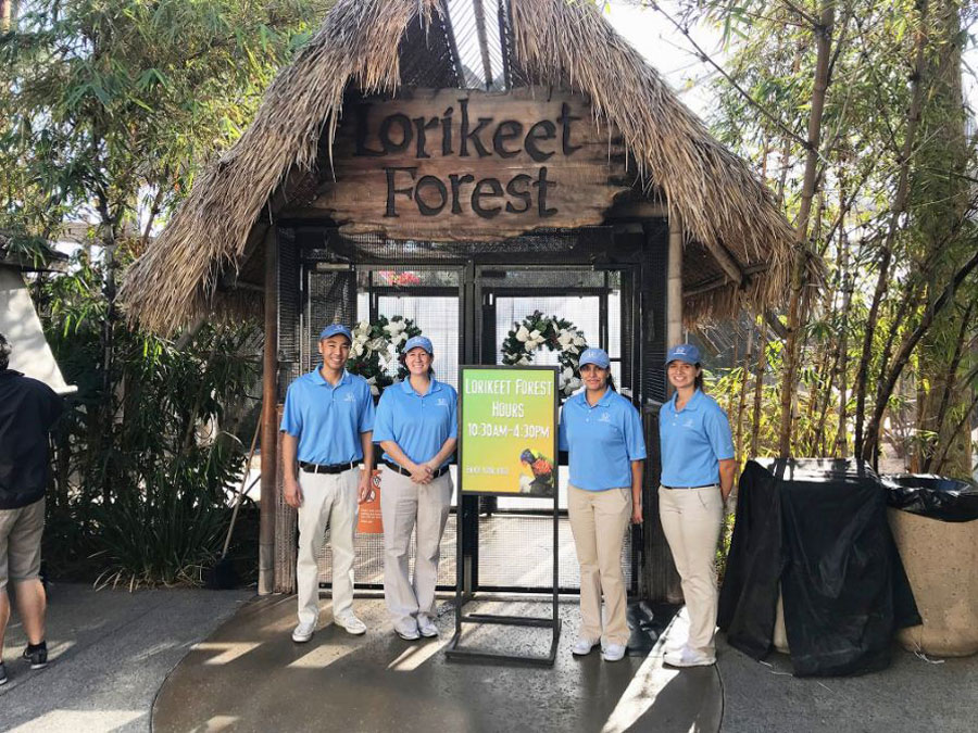 Helpful Honda people welcome guests at Lorikeet Forest